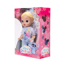 13-inch interactive baby doll inspired by Stitch, packaged in a colorful box with a playful design and glowing features.