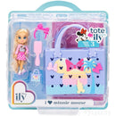 2-inch mini doll with blonde hair, pink outfit, accessories, and a themed tote featuring Minnie Mouse design.