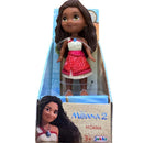 3-inch Moana doll in a ceremonial dress with a red skirt and white top, packaged in a colorful box with Disney branding.