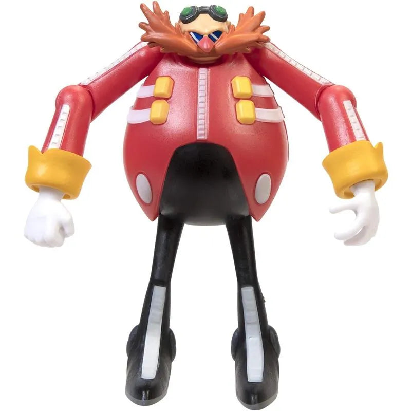 Dr. Eggman action figure from Jakks, featuring red outfit, green goggles, and black boots with white accents.