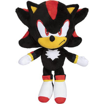 Plush toy of Shadow the Hedgehog from the Sonic 3 movie, featuring black fur and a white emblem on the chest.