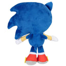 Sonic the Hedgehog 9-inch plush toy featuring soft blue fabric, red shoes, and white gloves, viewed from the back.