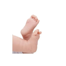 Vinyl baby doll feet with realistic detailing, part of the Jc Toys La Newborn First Yawn collection.