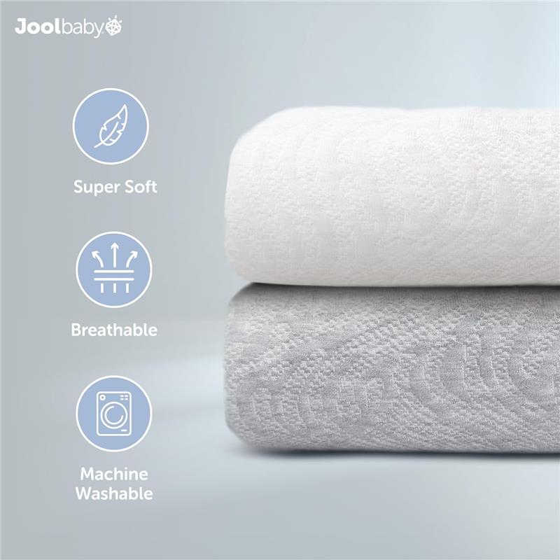 Jool Baby - Change Pad Cover Wave, White/Gray Image 5