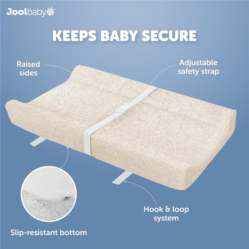 Jool Baby - Change Pad Cover Wave, White/Oat Image 7