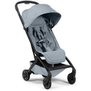 Lightweight compact stroller in Pebble Grey with a sun canopy, five-point harness, and a spacious seat.