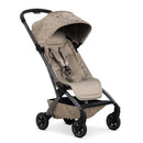Joolz Aer2 stroller buggy in Chic Renaissance Taupe with a leopard-patterned canopy and black frame.