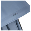 Light blue canopy of the Joolz Dot Ultra Lightweight Travel Stroller with visible logo and fabric texture.