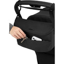 Joolz Organiser Space in black, featuring a front pocket with keys and a phone, attached to a stroller.