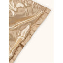 Jujube Roarsome security blanket featuring a smooth, shiny silk-like texture in a warm beige color.