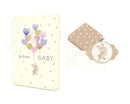 JuJuBe Welcome Baby Heart Balloons Deluxe Greeting Card Image 1