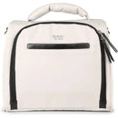 Insulated bottle bag by Jujube x Witney Carson in cloud color, featuring a black zipper and handle.
