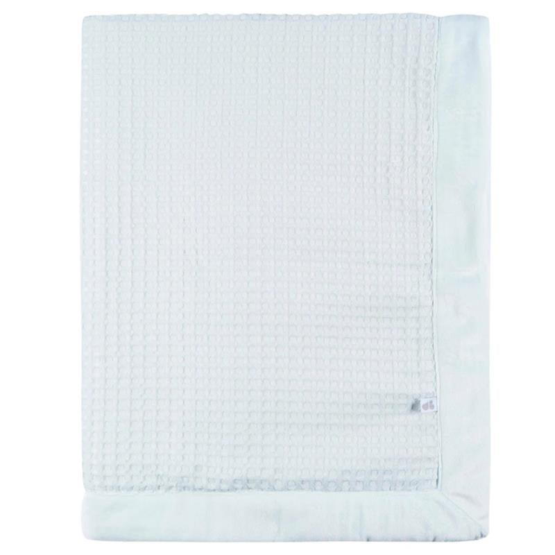 Just Born - 1Pk Blanket Baby Boy Blue Leaf Image 2