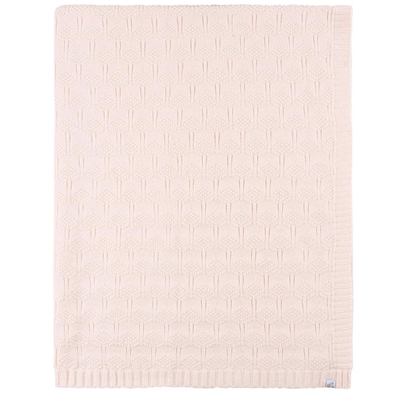 Just Born - 1Pk Sweater Knit Baby Blanket Girl Pink Image 2