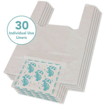 Kalencom Potette Plus Potty Liners, 30 pack, featuring individual liners with a playful turtle design.