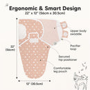 3Pk Soothe Baby Swaddles for newborns featuring a butterfly print; includes design details like pacifier loop and leg pouch.
