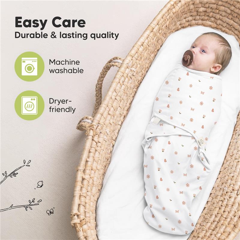 Keababies - 3Pk Soothe Baby Swaddles, Sleep Sack For Newborns, Butterflies 0/3M Image 7