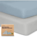 Keababies - Isla Fitted Mini Crib Sheets, Pack And Play Sheet, Steel Image 1