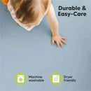 Keababies - Isla Fitted Mini Crib Sheets, Pack And Play Sheet, Steel Image 3