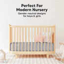 Keababies - Isla Fitted Mini Crib Sheets, Pack And Play Sheet, Steel Image 6