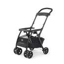 Chicco Keyfit Caddy Frame Stroller in black, featuring a lightweight design, spacious storage basket, and four wheels.