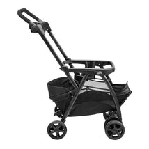 Chicco Keyfit Caddy Frame Stroller in black, featuring a lightweight frame and spacious storage basket.