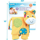 Kidoozie Farm Friends Crinkle Book with bright colors and animal shapes, designed for infants ages 3-18 months.