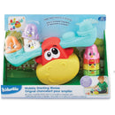 Wobbly Stacking Moose toy by Kidoozie featuring a red moose base and colorful stacking cups, designed for balance and stacking skills.