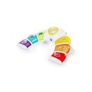 Colorful activity station featuring light-up buttons and animal images, designed to engage and entertain infants.