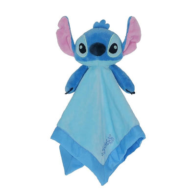 Disney Baby Lilo and Stitch 12-inch Stitch lovey featuring a blue plush design with stitched detailing and security blanket.