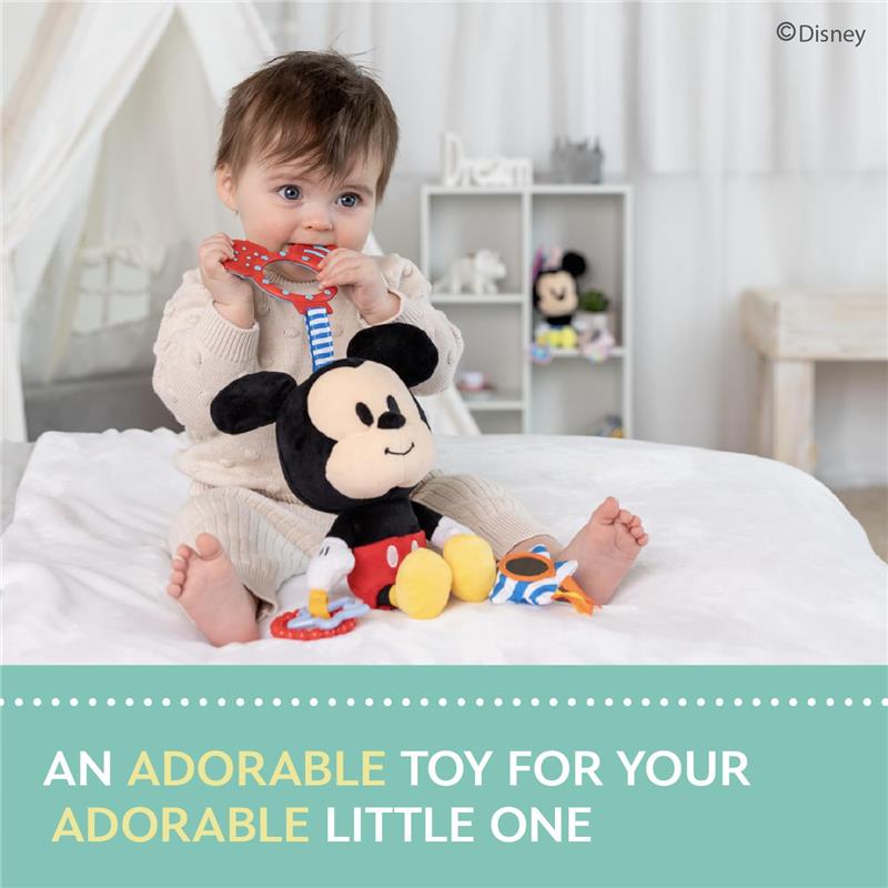 KIDS PREFERRED - Disney Baby Mickey Mouse On The Go Activity Toy with Teething Rings Image 4