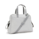 Kipling Alanna Baby Bag in Cool Fog, featuring dual handles and an adjustable shoulder strap.