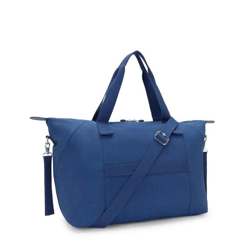 Kipling New Art M Baby Bag in Casual Blue, featuring top handles and an adjustable shoulder strap.