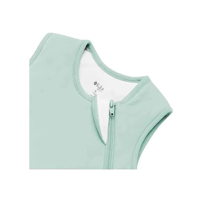X-Small sage bamboo sleep bag by Kyte Baby, featuring a zipper and soft fabric texture, ideal for comfortable sleep.