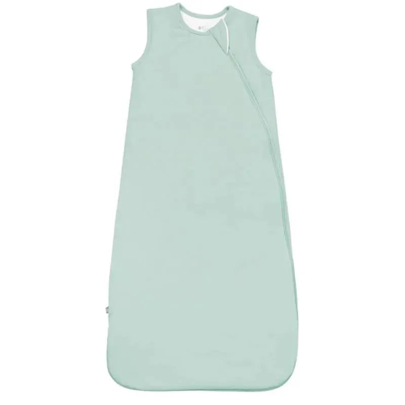 Original Bamboo Sleep Bag by Kyte Baby, 1.0 Tog, X-Small, in soft sage green with sleeveless design and side zipper.