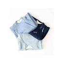 Original Bamboo Sleep Bags in Slate, Navy, and Fog colors, showcasing soft fabric and sleeveless design for infants.