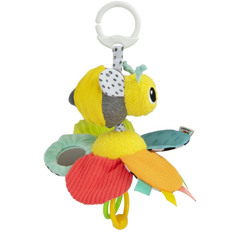 Lamaze - Buzzy The Bee Clip & Go features a colorful plush bee attached to a flower with vibrant fabric petals.