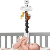 Baby musical mobile featuring plush toys of Chewbacca, R2-D2, and C-3PO, designed for nursery decoration.