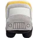 Plush gray and yellow construction truck by Lambs & Ivy, soft with a stitched front grill and detailed tires.