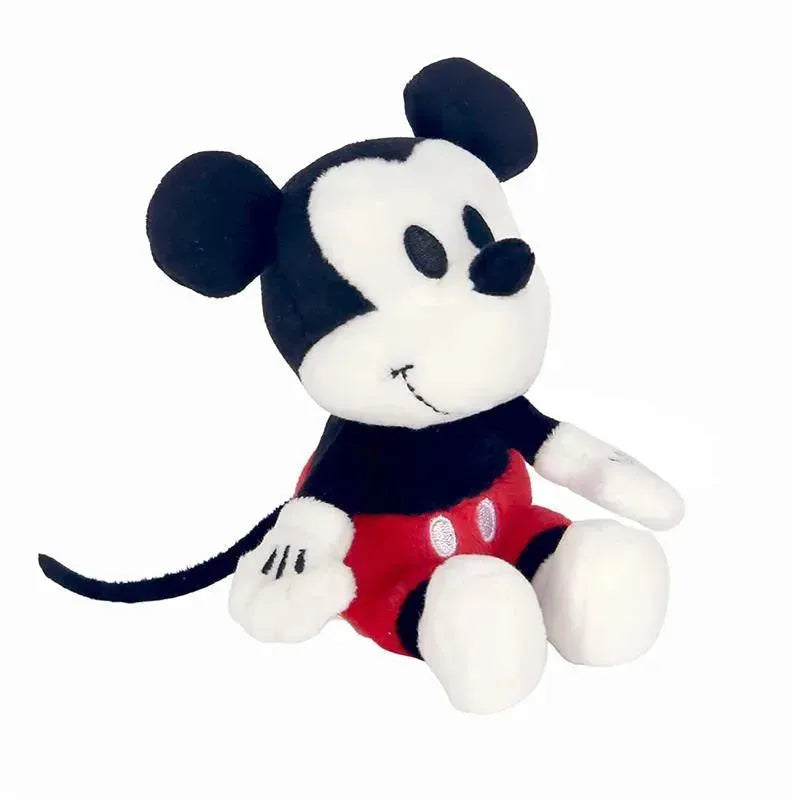 Plush Mickey Mouse toy in red shorts, part of the Lambs & Ivy Swaddle Blanket & Plush Toy Gift Set.