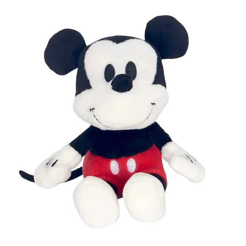 Mickey Mouse plush toy from the Lambs & Ivy Swaddle Blanket & Plush Toy Gift Set, featuring classic colors and design.