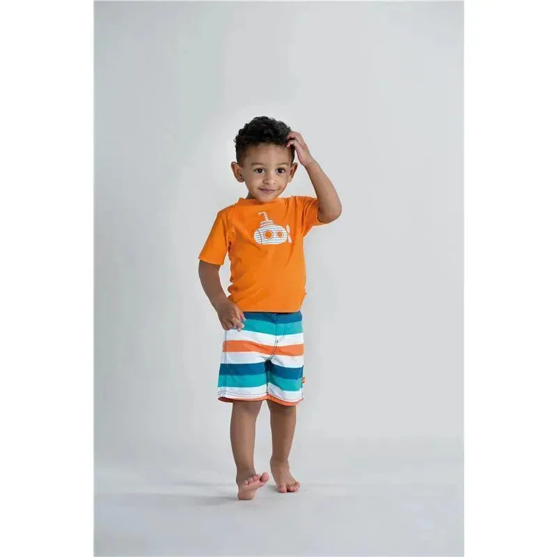 Lassig Boys' Rashguard Short Sleeve, Submarine.