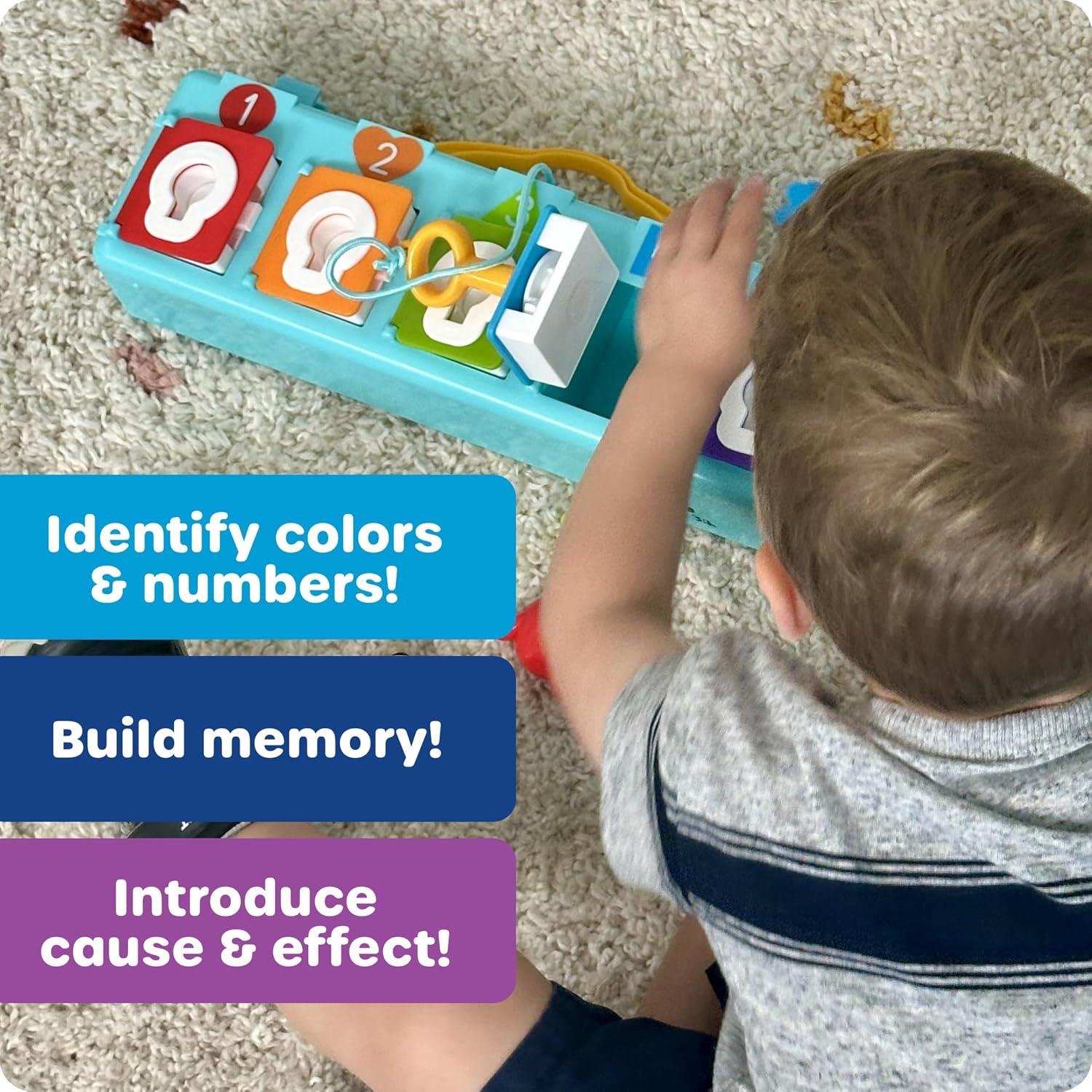 Learning Resources Lock & Key Clubhouse toy with colorful keys, helping children identify colors, numbers, and cause & effect.
