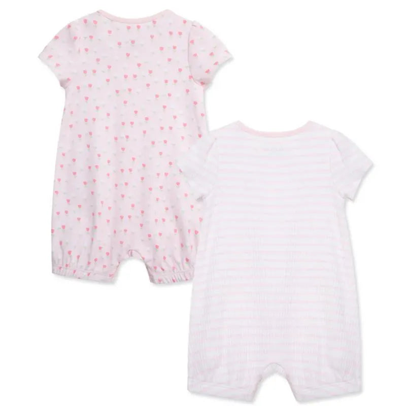 Little Me - 2Pk Baby Girl Romper Tulips Image 2