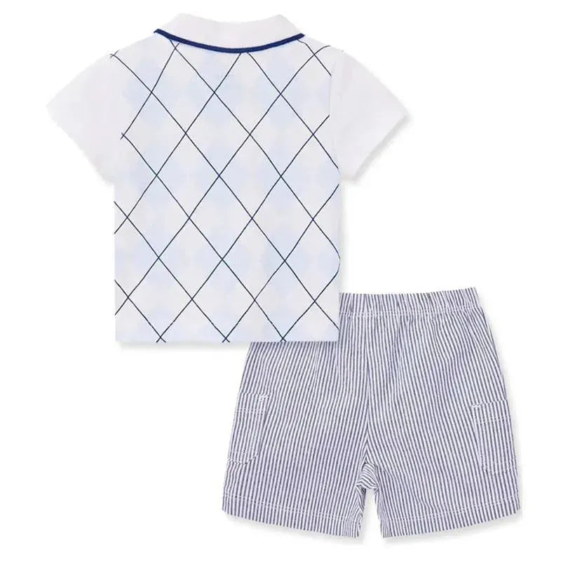 Little Me - Baby Boy Putting Puppies Polo Short Set Image 2