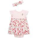 Little Me - Baby Girl Strawberries Bsuit Dress, Pink Image 1