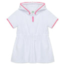 Little Me - Baby Girl Zip Swim Cover Up, White  Image 1