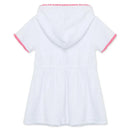 Little Me - Baby Girl Zip Swim Cover Up, White  Image 2