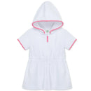 Little Me - Baby Girl Zip Swim Cover Up, White  Image 3