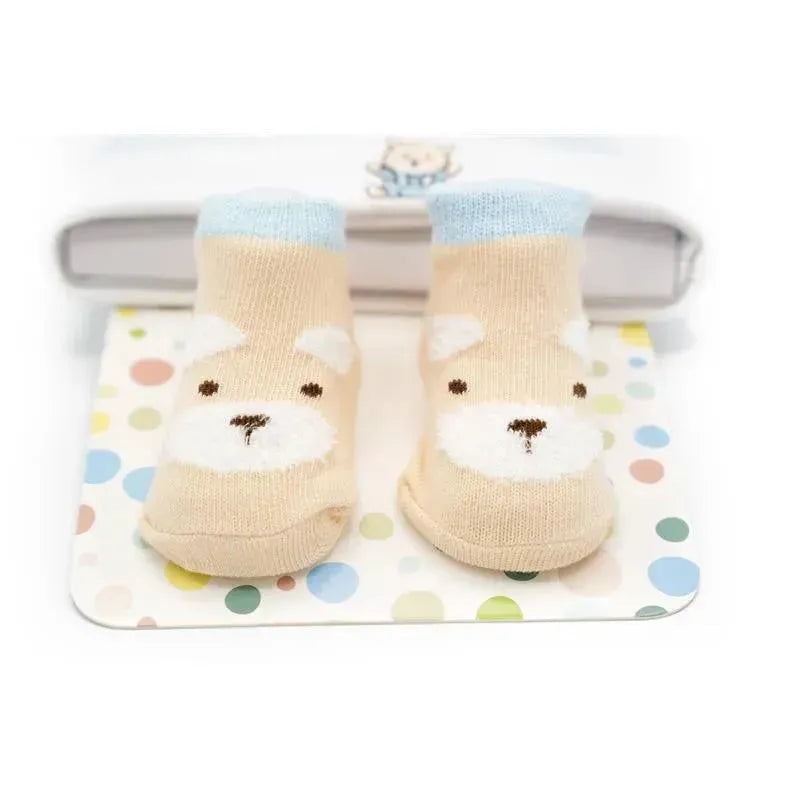 Little Me Bear Baby Socks Booties & Baby Hat Set Image 2